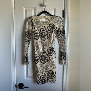 Blue Blush Sequin Dress